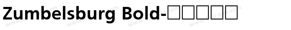 Zumbelsburg Bold字体转换